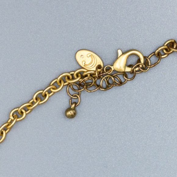 Black, Gold and Diamond CZ Statement Necklace - Picture 3 of 4